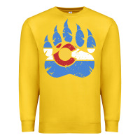 Lemon colorado state flag bear paw print pocket place Premium Sweatshirt - linhVisuals
