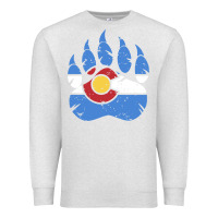 Oatmeal Heather colorado state flag bear paw print pocket place Premium Sweatshirt - linhVisuals