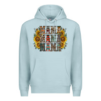 Blue Mist mama sunflower western Premium Hoodie - RacoonDesign