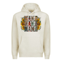 Oatmeal Heather mama sunflower western Premium Hoodie - RacoonDesign