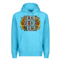 Ocean Blue mama sunflower western Premium Hoodie - RacoonDesign