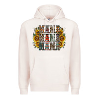 Pale Pink mama sunflower western Premium Hoodie - RacoonDesign