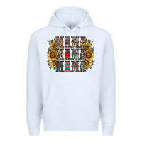 White mama sunflower western Premium Hoodie - RacoonDesign
