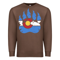 Chestnut colorado state flag bear paw print pocket place Premium Sweatshirt - linhVisuals