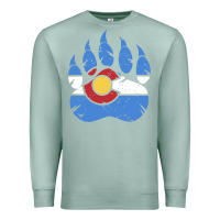 Seafoam colorado state flag bear paw print pocket place Premium Sweatshirt - linhVisuals