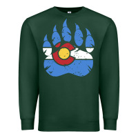 Sports Green colorado state flag bear paw print pocket place Premium Sweatshirt - linhVisuals