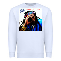 White buju banton reggae Premium Sweatshirt - linhVisuals