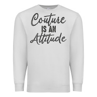 Dove Grey couture is an attitude inspirational fashion quote cute lettering text Premium Sweatshirt - linhVisuals