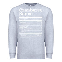 Heather Grey cranberry sauce nutrition facts funny thanksgiving christmas food nutr Premium Sweatshirt - linhVisuals