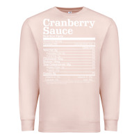 Pale Pink cranberry sauce nutrition facts funny thanksgiving christmas food nutr Premium Sweatshirt - linhVisuals
