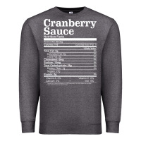 Charcoal Heather cranberry sauce nutrition facts funny thanksgiving christmas food nutr Premium Sweatshirt - linhVisuals