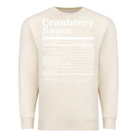 Sandshell cranberry sauce nutrition facts funny thanksgiving christmas food nutr Premium Sweatshirt - linhVisuals