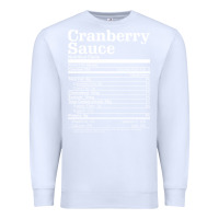 White cranberry sauce nutrition facts funny thanksgiving christmas food nutr Premium Sweatshirt - linhVisuals