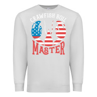 Dove Grey crawfish boil master american  flag us big red lobster design Premium Sweatshirt - linhVisuals