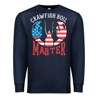 Navy crawfish boil master american  flag us big red lobster design Premium Sweatshirt - linhVisuals