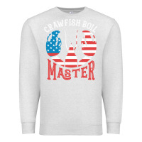 Oatmeal Heather crawfish boil master american  flag us big red lobster design Premium Sweatshirt - linhVisuals