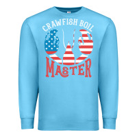 Ocean Blue crawfish boil master american  flag us big red lobster design Premium Sweatshirt - linhVisuals