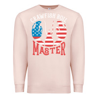 Pale Pink crawfish boil master american  flag us big red lobster design Premium Sweatshirt - linhVisuals