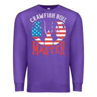 Purple crawfish boil master american  flag us big red lobster design Premium Sweatshirt - linhVisuals