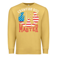 Antique Gold crawfish boil master american  flag us big red lobster design Premium Sweatshirt - linhVisuals
