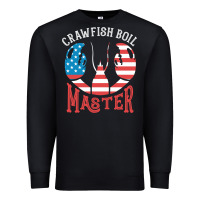 Black crawfish boil master american  flag us big red lobster design Premium Sweatshirt - linhVisuals