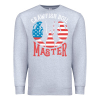 Heather Grey crawfish boil master american  flag us big red lobster design Premium Sweatshirt - linhVisuals