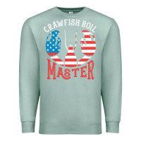 Seafoam crawfish boil master american  flag us big red lobster design Premium Sweatshirt - linhVisuals