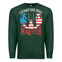 Sports Green crawfish boil master american  flag us big red lobster design Premium Sweatshirt - linhVisuals