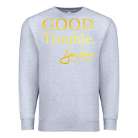 Heather Grey good trouble john lewis signature Premium Sweatshirt - linhVisuals
