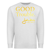 Oatmeal Heather good trouble john lewis signature Premium Sweatshirt - linhVisuals