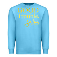 Ocean Blue good trouble john lewis signature Premium Sweatshirt - linhVisuals