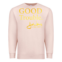 Pale Pink good trouble john lewis signature Premium Sweatshirt - linhVisuals