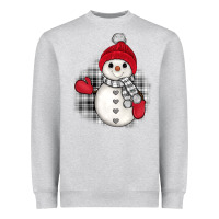 Heather Grey grey christmas snowman Heavyweight Sweatshirt - JahusDesignShop