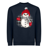 Navy grey christmas snowman Heavyweight Sweatshirt - JahusDesignShop