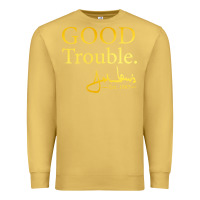 Antique Gold good trouble john lewis signature Premium Sweatshirt - linhVisuals