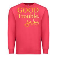 Cardinal good trouble john lewis signature Premium Sweatshirt - linhVisuals