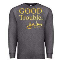 Charcoal Heather good trouble john lewis signature Premium Sweatshirt - linhVisuals