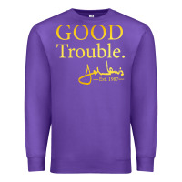Purple good trouble john lewis signature Premium Sweatshirt - linhVisuals