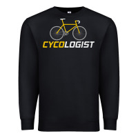 Black cycologist funny cycling and bicycle sport design cycler humor gift bi Premium Sweatshirt - linhVisuals