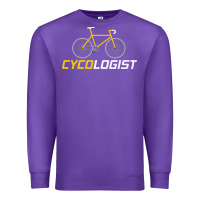 Purple cycologist funny cycling and bicycle sport design cycler humor gift bi Premium Sweatshirt - linhVisuals