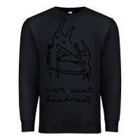 Black Car Seat Headrest Premium Sweatshirt - linhVisuals