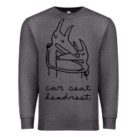 Charcoal Heather Car Seat Headrest Premium Sweatshirt - linhVisuals