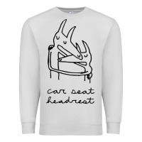 Dove Grey Car Seat Headrest Premium Sweatshirt - linhVisuals