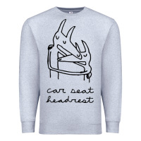 Heather Grey Car Seat Headrest Premium Sweatshirt - linhVisuals