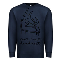 Navy Car Seat Headrest Premium Sweatshirt - linhVisuals