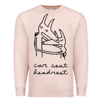 Pale Pink Car Seat Headrest Premium Sweatshirt - linhVisuals