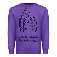Purple Car Seat Headrest Premium Sweatshirt - linhVisuals