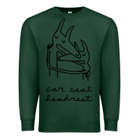 Sports Green Car Seat Headrest Premium Sweatshirt - linhVisuals