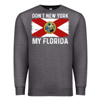 Charcoal Heather don't new york my florida vintage flag funny saying gift Premium Sweatshirt - linhVisuals