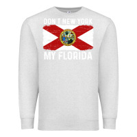 Oatmeal Heather don't new york my florida vintage flag funny saying gift Premium Sweatshirt - linhVisuals